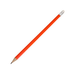 red pencil on transparent PNG background school draw drawing