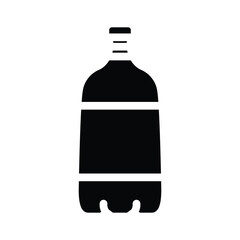 soda plastic bottle glyph icon vector illustration