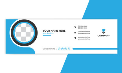 Email Signature Design. Business email signature banner.