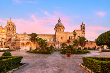 Fototapeta na wymiar Palermo, Italy at the Palermo Cathedral