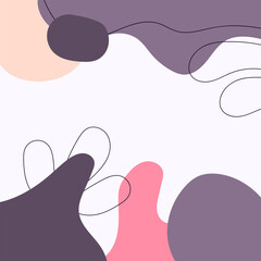 ILLUSTRATION AESTHETIC PASTEL FLAT COLOR SIMPLE DECORATION BACKGROUND MODERN ORGANIC SHAPE STYLE. GOOD FOR BANNER, WALLPAPER, COVER,SOCIAL MEDIA POST