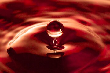 drop of red liquid