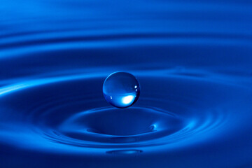 drop of blue liquid