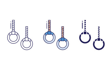 Gymnastic Rings vector icon