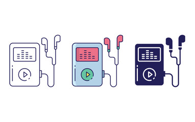 Naklejka premium Music Player vector icon