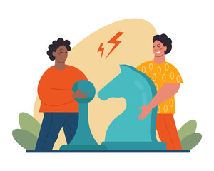 Difficult decision-making concept. Multiple options dilemma, problem