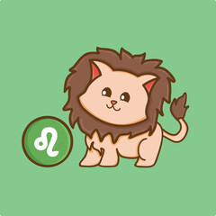 Cat Zodiac Leo T-Shirt Design