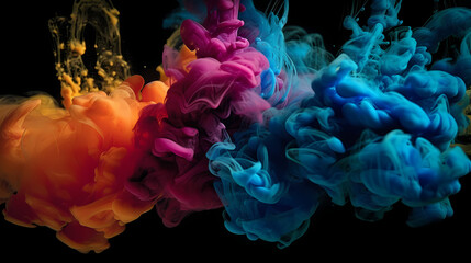 Obraz premium Colors in the water. Abstract background. Generative AI