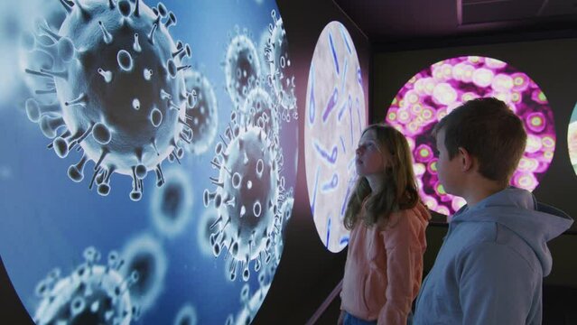School children are exploring the world of microbes and viruses 