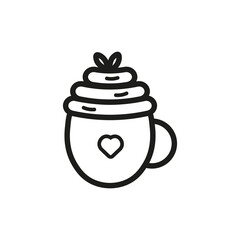 hot drink line icon png 