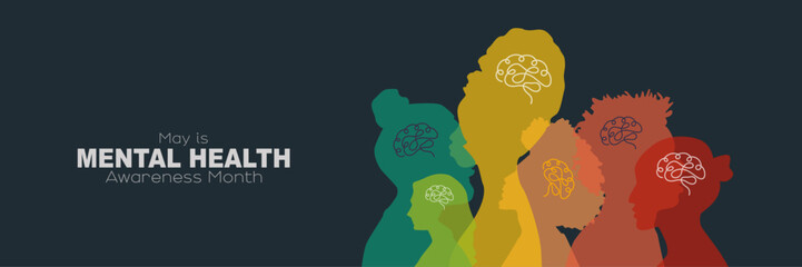 May is Mental Health Awareness Month banner.
