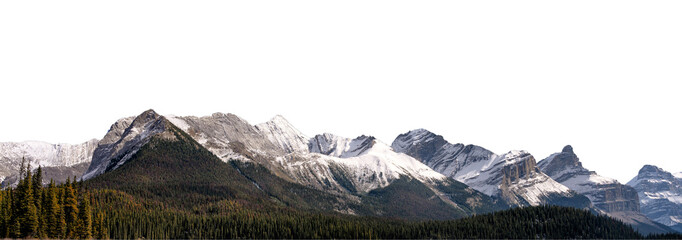 Rocky mountains with snow covered in summer - Powered by Adobe