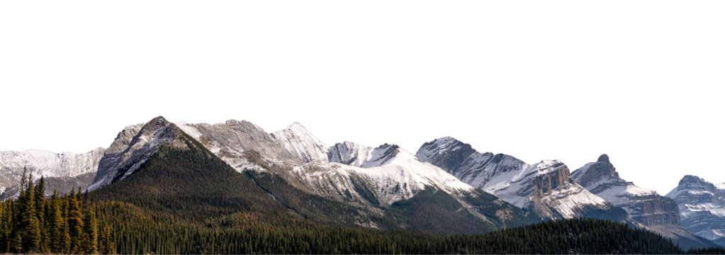 Rocky mountains with snow covered in summer
