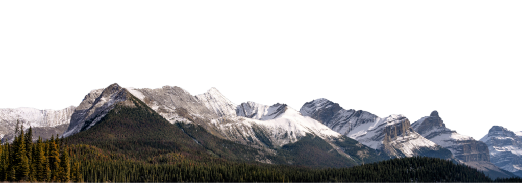 Rocky mountains with snow covered in summer