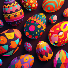 easter eggs, holiday, painted easter eggs