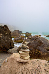 stone, beach, sea, balance, rock, pebble, zen, stack, stones, nature, water, ocean, spa, tower, sky, pyramid, harmony, summer, sand, stability, heap, meditation, pile, blue, natural