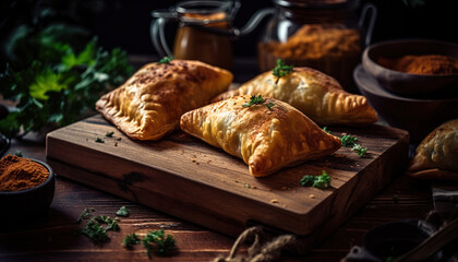 Artisanal food: Fried pastry pockets filled