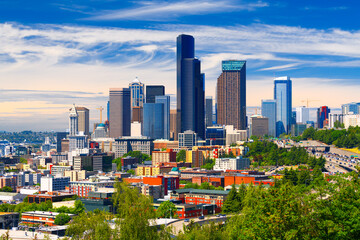 Obraz premium Seattle, Washington, USA Downtown Skyline