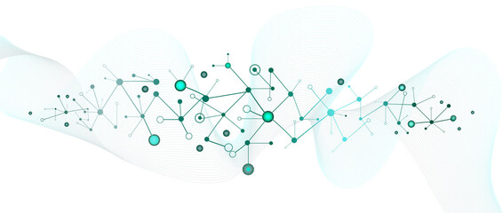 Scientific, technological molecular medical reference. Genetic engineering and molecular structure, DNA circular network, scientific chemical and biotechnological concept, innovative technology, healt