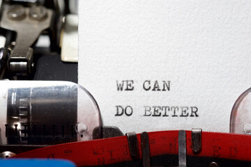 We can do better text