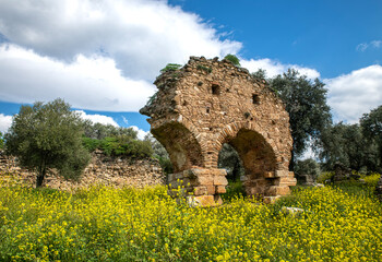 Nysa Ancient City history BC. It is based on the 3rd century. It was built by I. Antiochos Soter and was founded in the name of his wife Nysa.