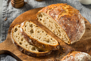 Traditional No Knead Peasant Bread