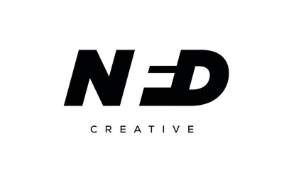 Fototapeta na wymiar NFD letters negative space logo design. creative typography monogram vector 