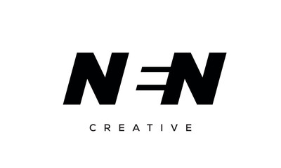 NEN letters negative space logo design. creative typography monogram vector	
