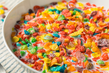 Sweet Sugary Fruity Breakfast Cereal