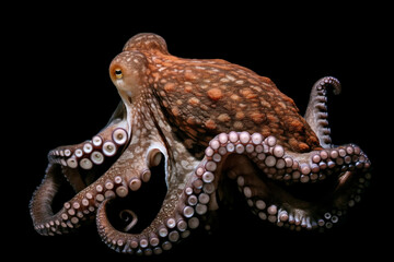 Fototapeta premium octopus on a black background