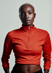 Athleisure is my kinda style. Studio shot of an attractive young woman in sportswear against a grey...
