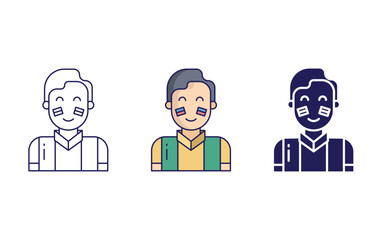 Fototapeta premium football fan man vector icon