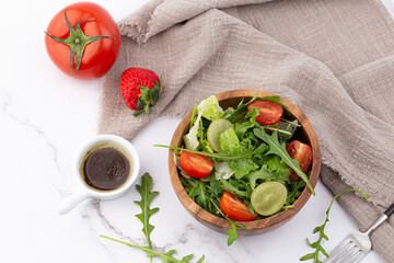 Fresh Healthy Vegetable and Fruit Salad