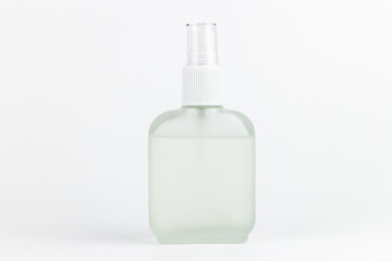 bottle of hand sanitizer isolated on a white background.