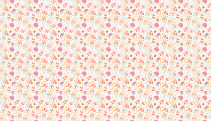 Cute ice cream pattern design