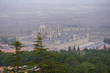 Elescorial monastery in Madrid in Spain