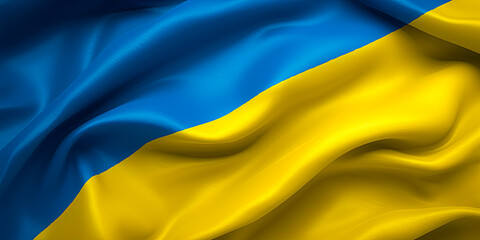 Waving flag of Ukraine