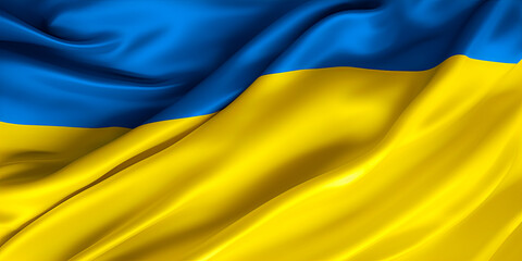Waving flag of Ukraine