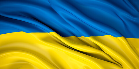 Waving flag of Ukraine