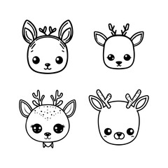 Bring the forest to your project with our cute anime deer head collection. Each one Hand drawn with love, these illustrations are sure to add a touch of woodland charm