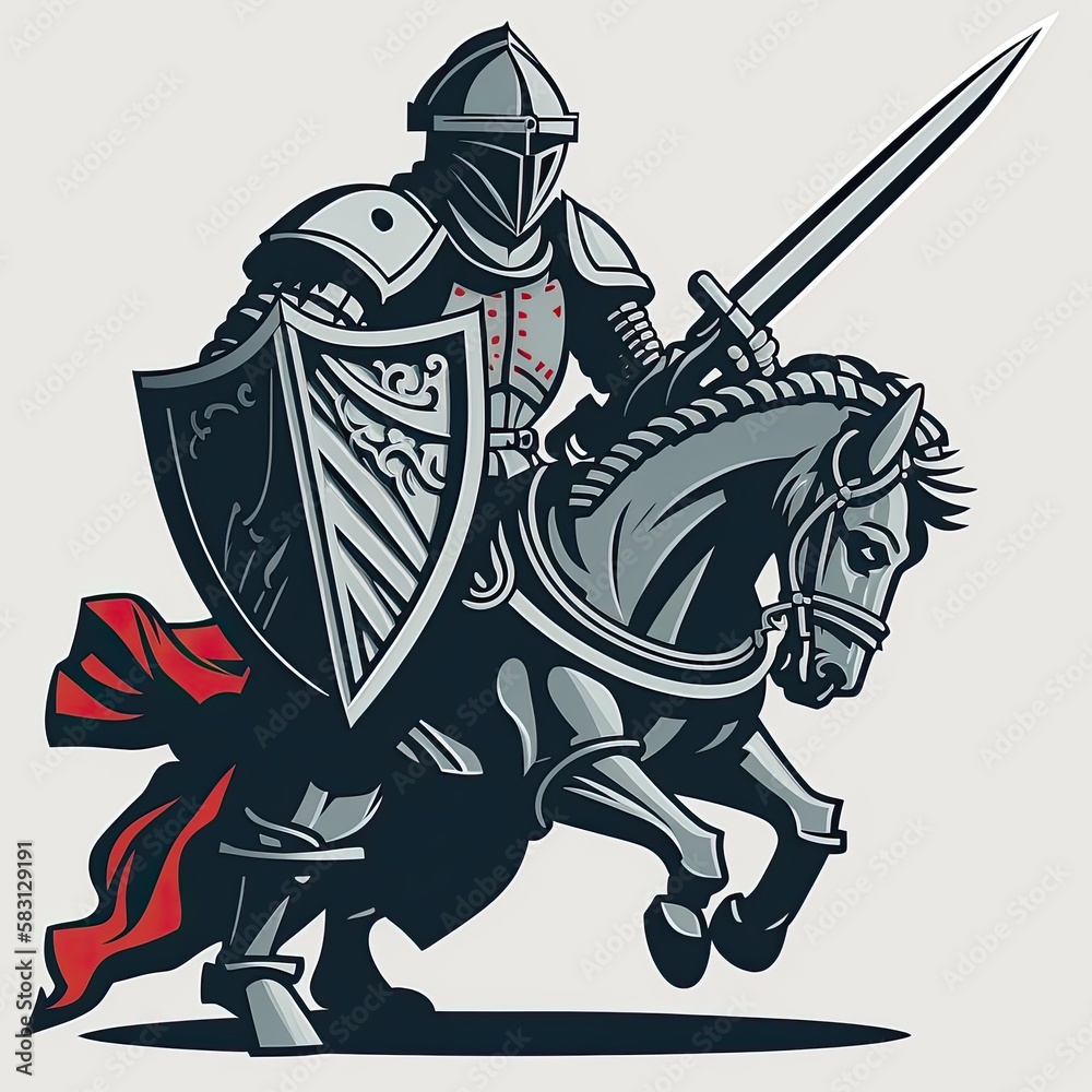 Canvas Prints knight with sword - Canvas Prints