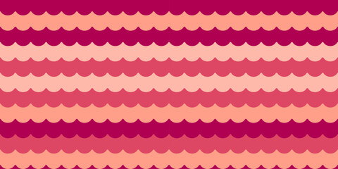 Wave pattern seamless vector pink red beige geometric water graphic background texture, repeated simple wavy curl fabric textile and print frame design backdrop for cover design ornament image