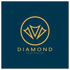 simple diamond abstract logo,for business,badge,jewelry shop,gold shop,application,vector