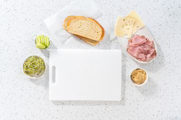 Ham, Cucumber, and Sprout Sandwich