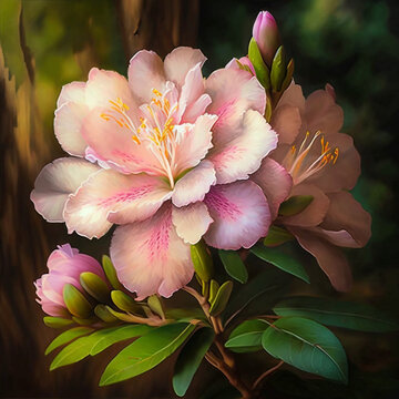 asalea flower, generative AI
