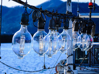 イカ釣りの集魚灯