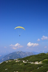 Paragliding in Five figure lookout, Dachstein, Austria 