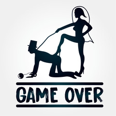 Game Over Ehepaar - obrazy, fototapety, plakaty