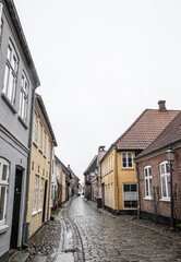 Fototapeta na wymiar The beautiful old town of Ribe in Denmark