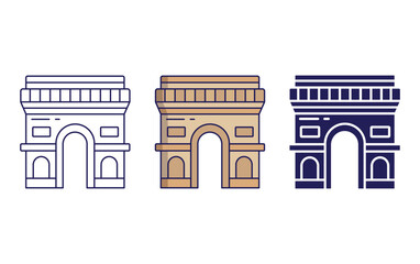 Arc De Triomphe. vector icon